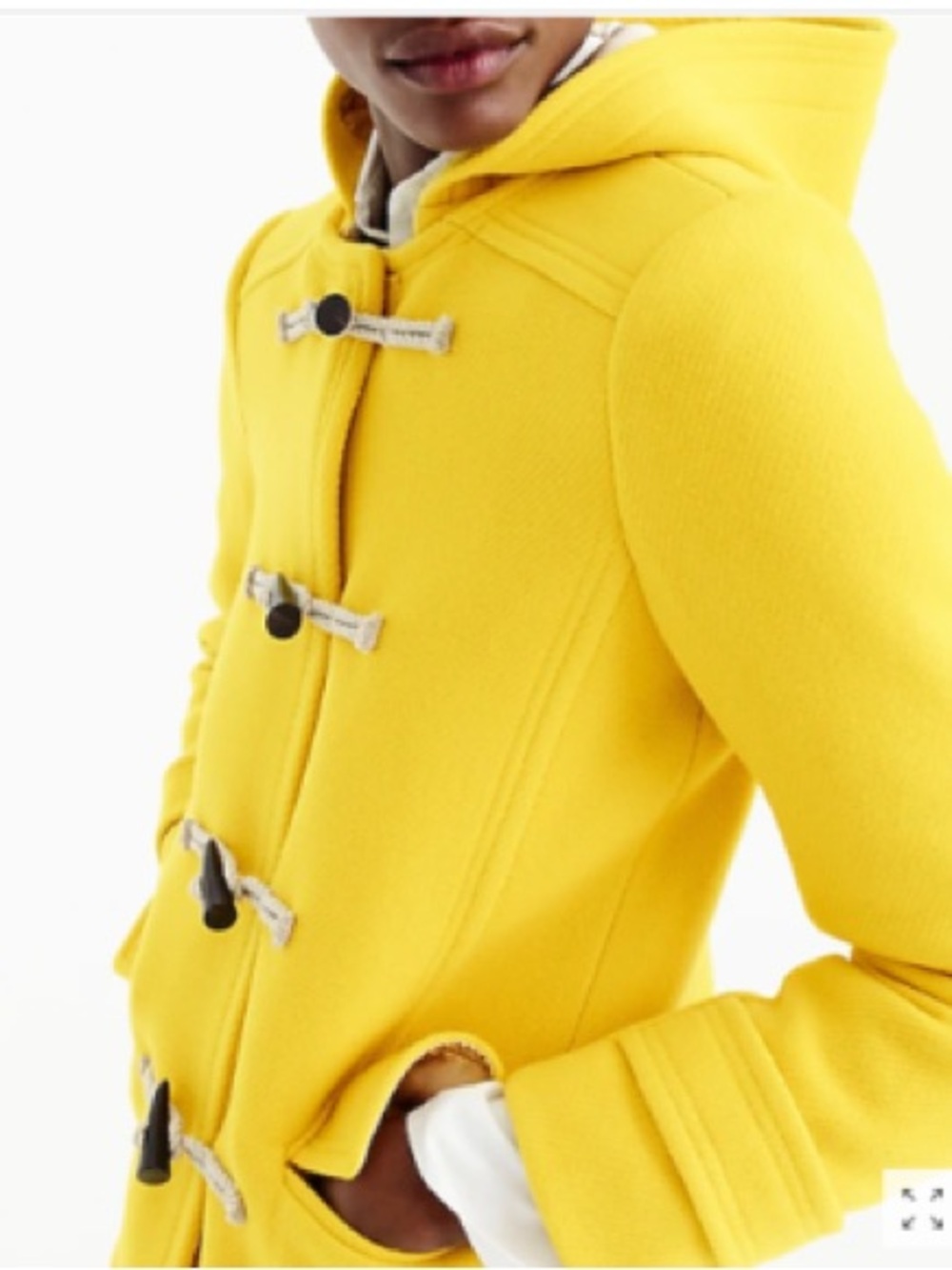 J.Crew Yellow Wool Toggle Coat